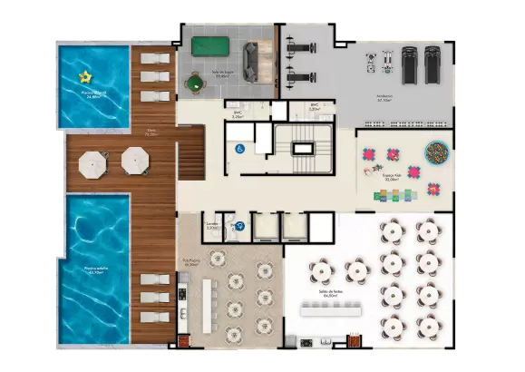 planta Área de Lazer