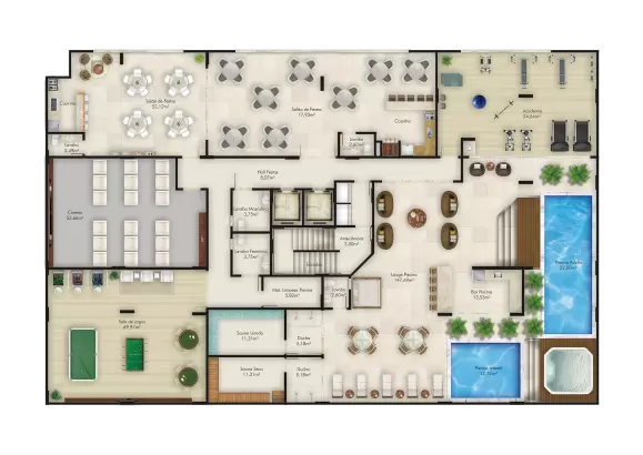 planta Área de Lazer