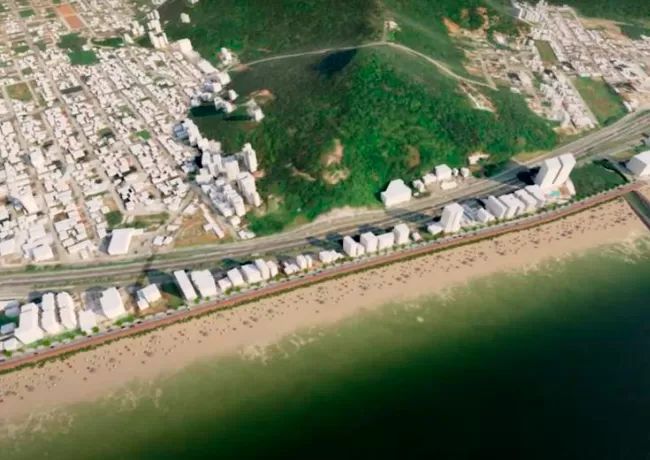 Projeto de revitalização da orla em Itapema inclui alargamento da praia e construção de avenida